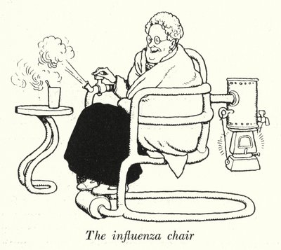 De griepstoel door William Heath Robinson