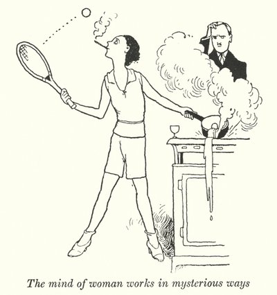 De geest van de vrouw werkt op mysterieuze manieren door William Heath Robinson