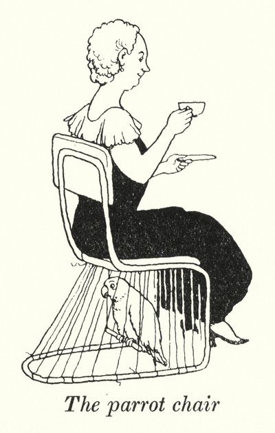 De papegaaistoel door William Heath Robinson