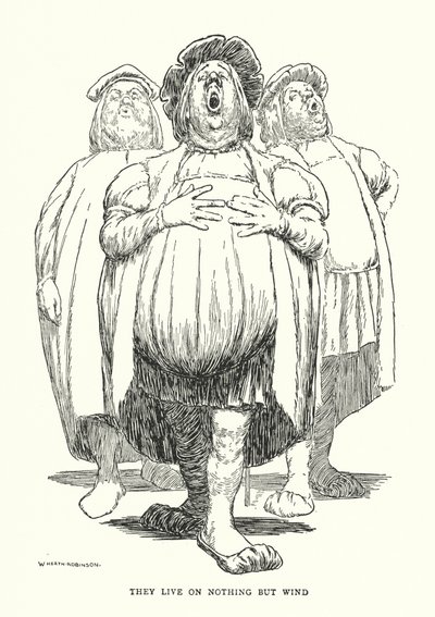 Ze leven van niets anders dan wind door William Heath Robinson