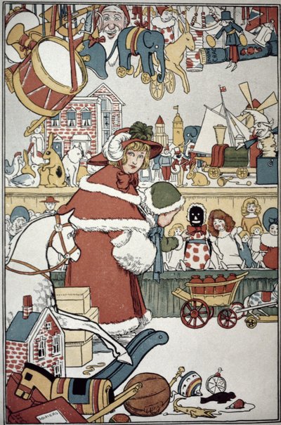 Speelgoed voor Kerstmis, ca. 1900 door William Heath Robinson