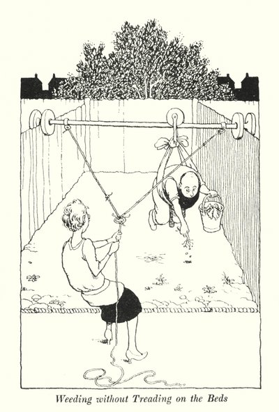 Wieden zonder op de Bedden te Treden door William Heath Robinson