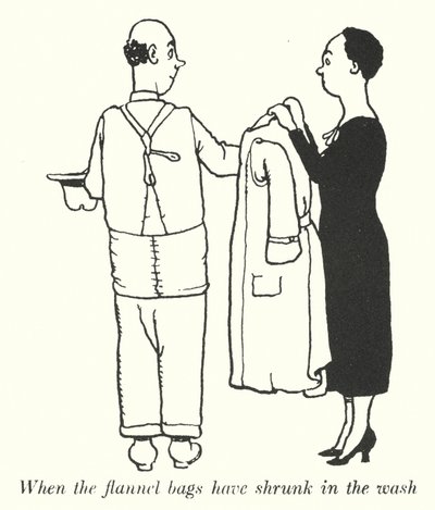 Wanneer de flanellen zakken zijn gekrompen in de was door William Heath Robinson