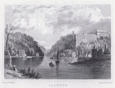 Clifton (gravure) door William Henry (after) Bartlett