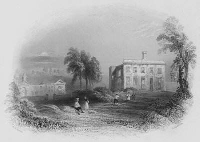 Dangan Kasteel, de Geboorteplaats van de Hertog van Wellington (gravure) door William Henry (after) Bartlett