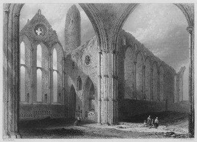 Interieur van Cashel Abdij door William Henry (after) Bartlett