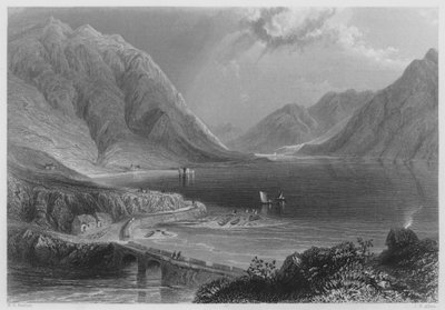 Leenane, Connemara (gravure) door William Henry (after) Bartlett
