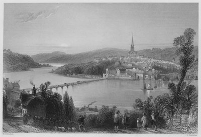 Londonderry (gravure) door William Henry (after) Bartlett