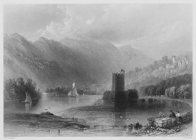 Narrow Water Castle, Newry River (gravure) door William Henry (after) Bartlett