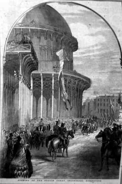 Opening van de Grote Industriële Tentoonstelling van 1853 in Dublin, uit 