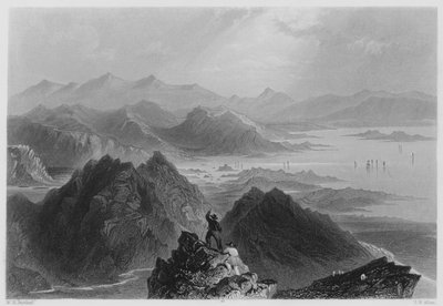 Scène van Sugar Loaf Mountain, Bantry Bay (gravure) door William Henry (after) Bartlett