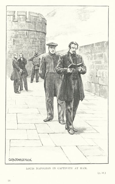 Louis Napoleon in gevangenschap in Ham door William Henry (after) Margetson