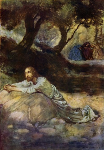 De tuin van Gethsemane door William Henry (after) Margetson