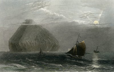 Ailsa Craig, gegraveerd door J. T. Willmore door William Henry Bartlett