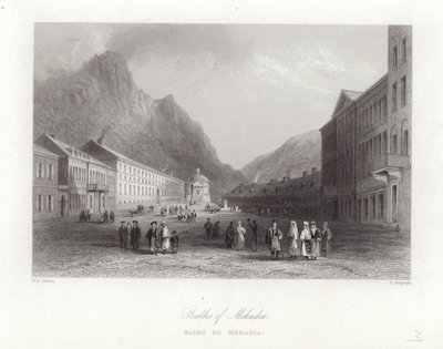Baden van Mehadia door William Henry Bartlett