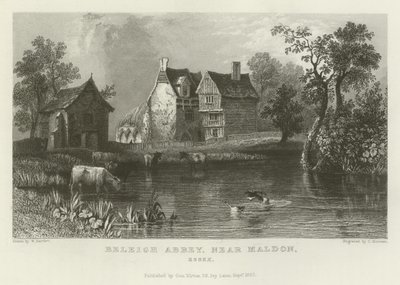 Beleigh Abbey, nabij Maldon, Essex door William Henry Bartlett