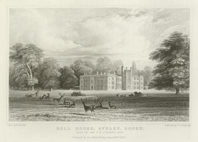 Bell House, Aveley, Essex, zetel van Sir T B Lennard, Baronet door William Henry Bartlett