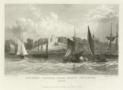 Belmont Kasteel, nabij Grays Thurrock, Essex door William Henry Bartlett