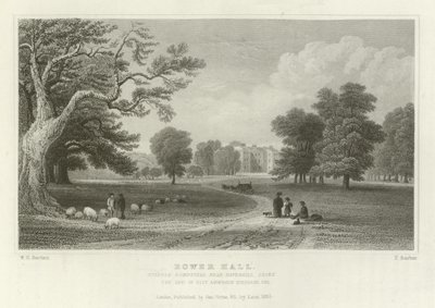 Bower Hall, Steeple Bumpstead, nabij Haverhill, Essex, de Zetel van Elly Anderson Stephens, Esquire door William Henry Bartlett