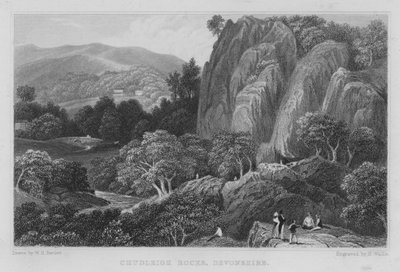 Chudleigh Rocks, Devonshire door William Henry Bartlett
