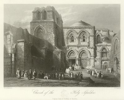 Kerk van het Heilig Graf, Jeruzalem door William Henry Bartlett