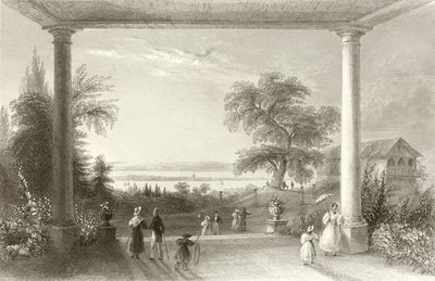 Stad en meer van Konstanz, vanaf het kasteel Wolfsberg door William Henry Bartlett