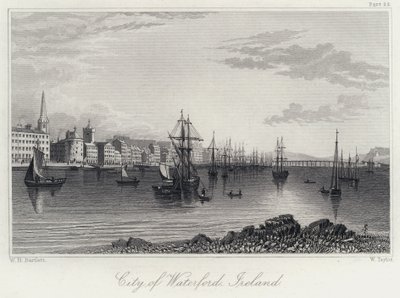 Stad Waterford, Ierland door William Henry Bartlett