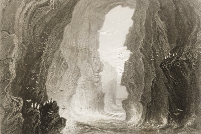 Dunkerry-grot, County Antrim, Noord-Ierland, uit 