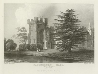 Faulkbourn Hall, nabij Whitham, Essex door William Henry Bartlett