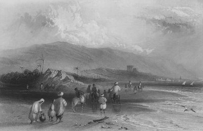 Voorde van de Rivier Kishon, Baai van Acre door William Henry Bartlett