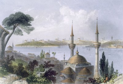 Algemeen uitzicht op Constantinopel vanuit Scutari, ca. 1850 door William Henry Bartlett