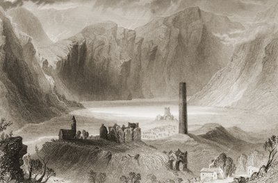 Glendalough, County Wicklow, Ierland, uit 