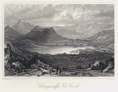Glengariffe, Co Cork (gravure) door William Henry Bartlett