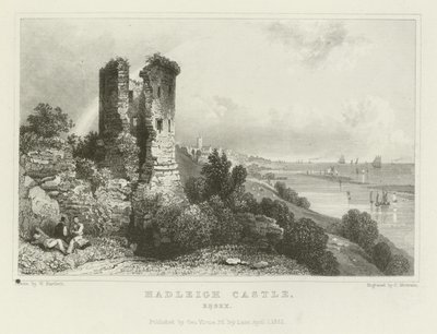 Hadleigh Castle, Essex door William Henry Bartlett