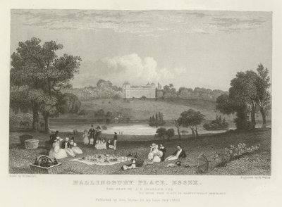 Hallingbury Place, Essex, het landgoed van J A Houblen, Esquire door William Henry Bartlett