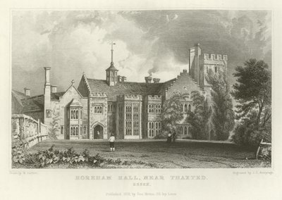 Horeham Hall, nabij Thaxted, Essex door William Henry Bartlett