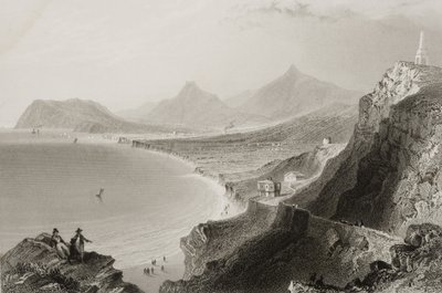 Killiney Bay, County Dublin, Ierland, uit 