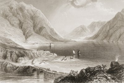 Leenane, Connemara, County Galway, Ierland, uit 