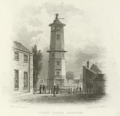 Vuurtoren, Harwich door William Henry Bartlett