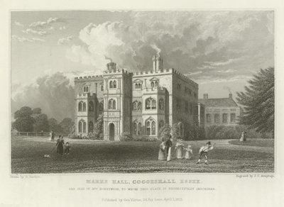 Marks Hall, Coggeshall, Essex, het Landgoed van Mevrouw Honeywood door William Henry Bartlett
