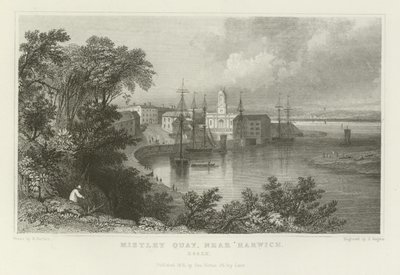 Mistley Quay, nabij Harwich, Essex door William Henry Bartlett