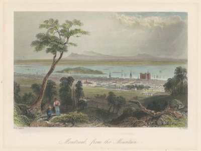 Montreal, vanaf de berg door William Henry Bartlett