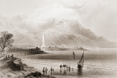 Monument voor generaal Ross in Rosstrevor, County Down, Noord-Ierland, uit 