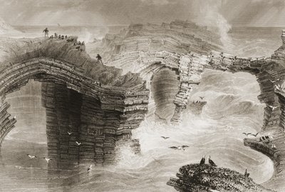 Natuurlijke Bruggen bij Kilkee, County Clare, Ierland, uit 