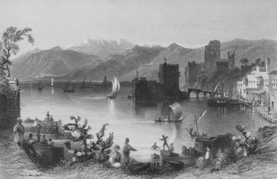Haven van Beiroet, het Oude Berothai door William Henry Bartlett