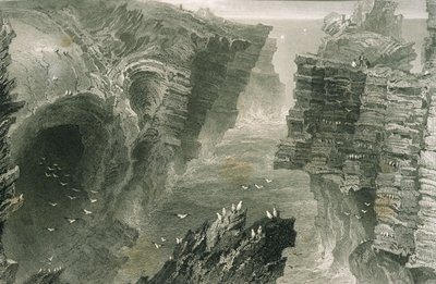 Puffin Hole bij Kilkee, County Clare, Ierland, uit 