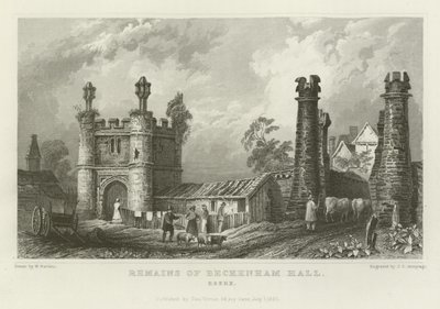 Restanten van Beckenham Hall, Essex door William Henry Bartlett