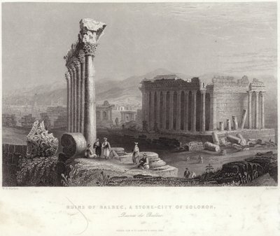 Ruïnes van Balbec door William Henry Bartlett