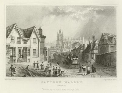 Saffron Walden, Essex door William Henry Bartlett