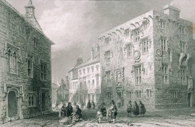 Straatscène in Galway, County Galway, uit 